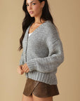 Flying Tomato Woven Whispers Sweater Cardigan