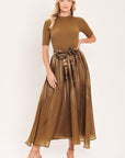 Flying Tomato Golden Quill Sweater Midi Dress