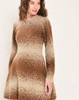 Flying Tomato Autumn Shimmer Bell Sleeve Sweater Mini Dress