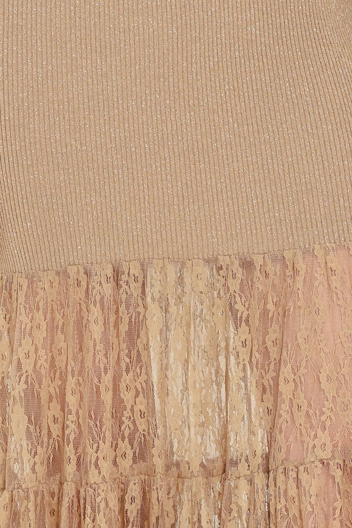 Flying Tomato Gilded Grace Gold Lace Maxi Dress