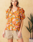 Flying Tomato Total Frill Woven Top