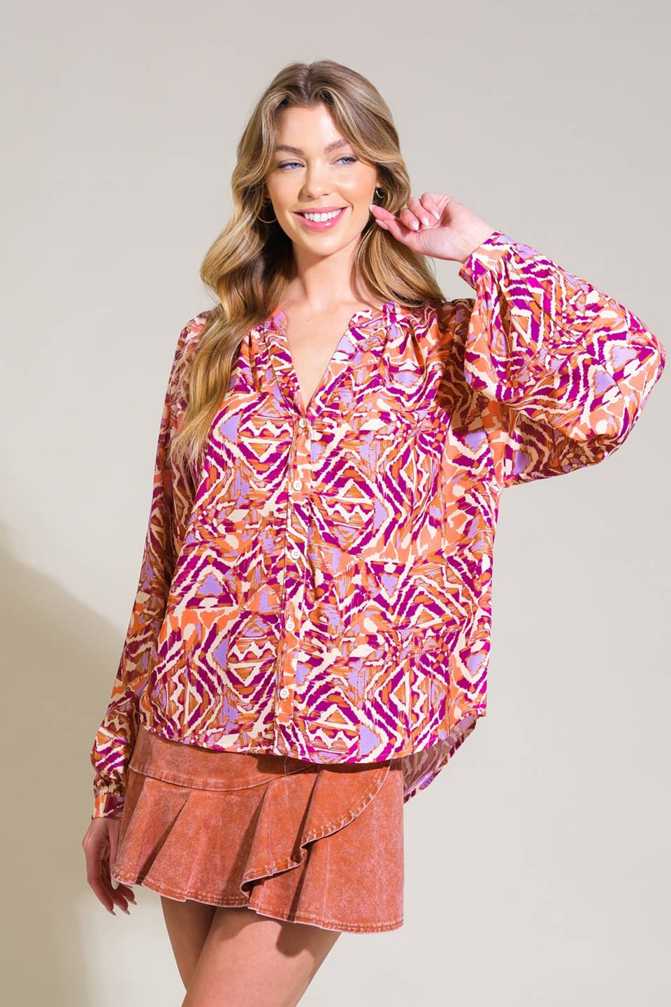 Flying Tomato Urban Elegance Woven Top