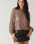 Flying Tomato Going Out Again Sequin Top