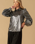 Flying Tomato Flirty Vibes Foil Coated Top