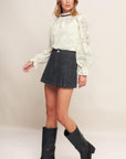 Precious Look Ivory Woven Lace Top