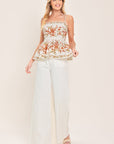 Vilaa Rosa Peplum Look  Woven Top