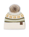 C.C® Nordic Fair Isle Pom Beanie Hat
