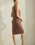 Yelete LuxeAir Ribbed V-Neck Tank Dress