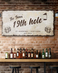 19th Hole Golf Personalized Sign III