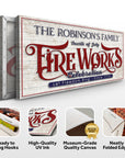 4th of July Fireworks Celebration Personalized Sign