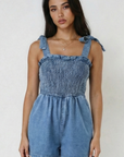 Miss Sparkling | Denim Romper