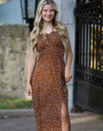 Miss Sparkling | Front Side Slit Maxi Dress