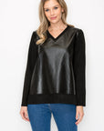 Annabelle Suede Top with Leather