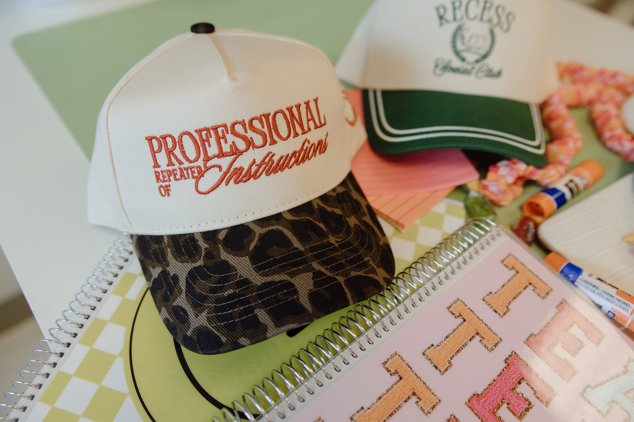 Professional Repeater of Instructions - Leopard Vintage Hat