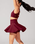 Full Size Twirl Skort - Crimson