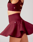 Full Size Twirl Skort - Crimson