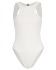JUPITER Open-back Recycled One-piece Swimsuit in White