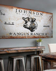 Personalized Angus Ranch Sign