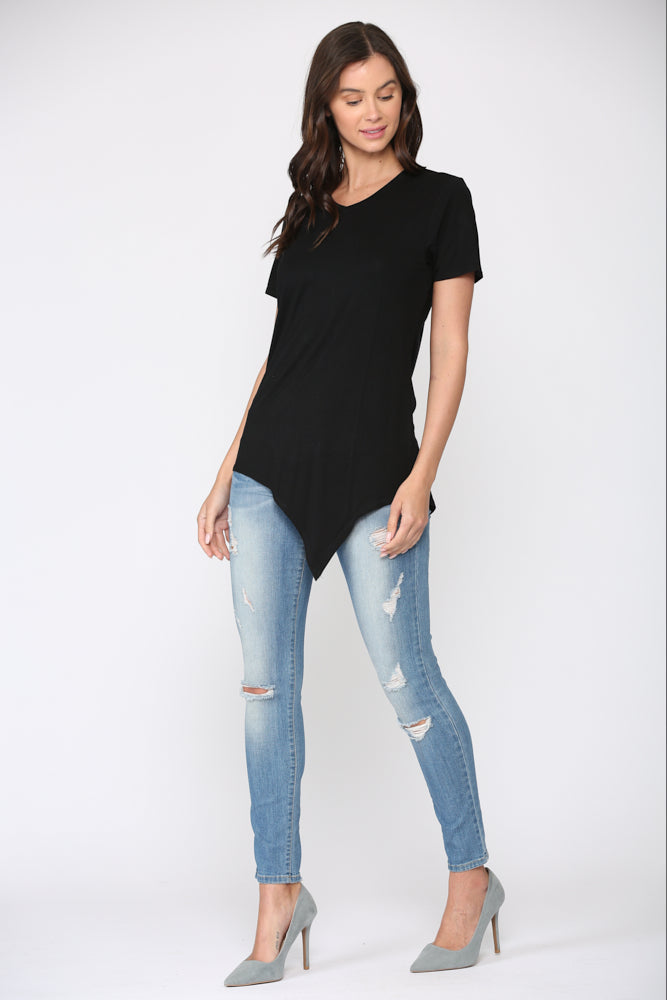 Kendall Modal Knit V Neck Top