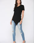 Kendall Modal Knit V Neck Top