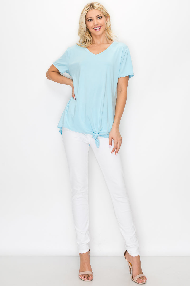 Kendall Modal Knit V Neck Top