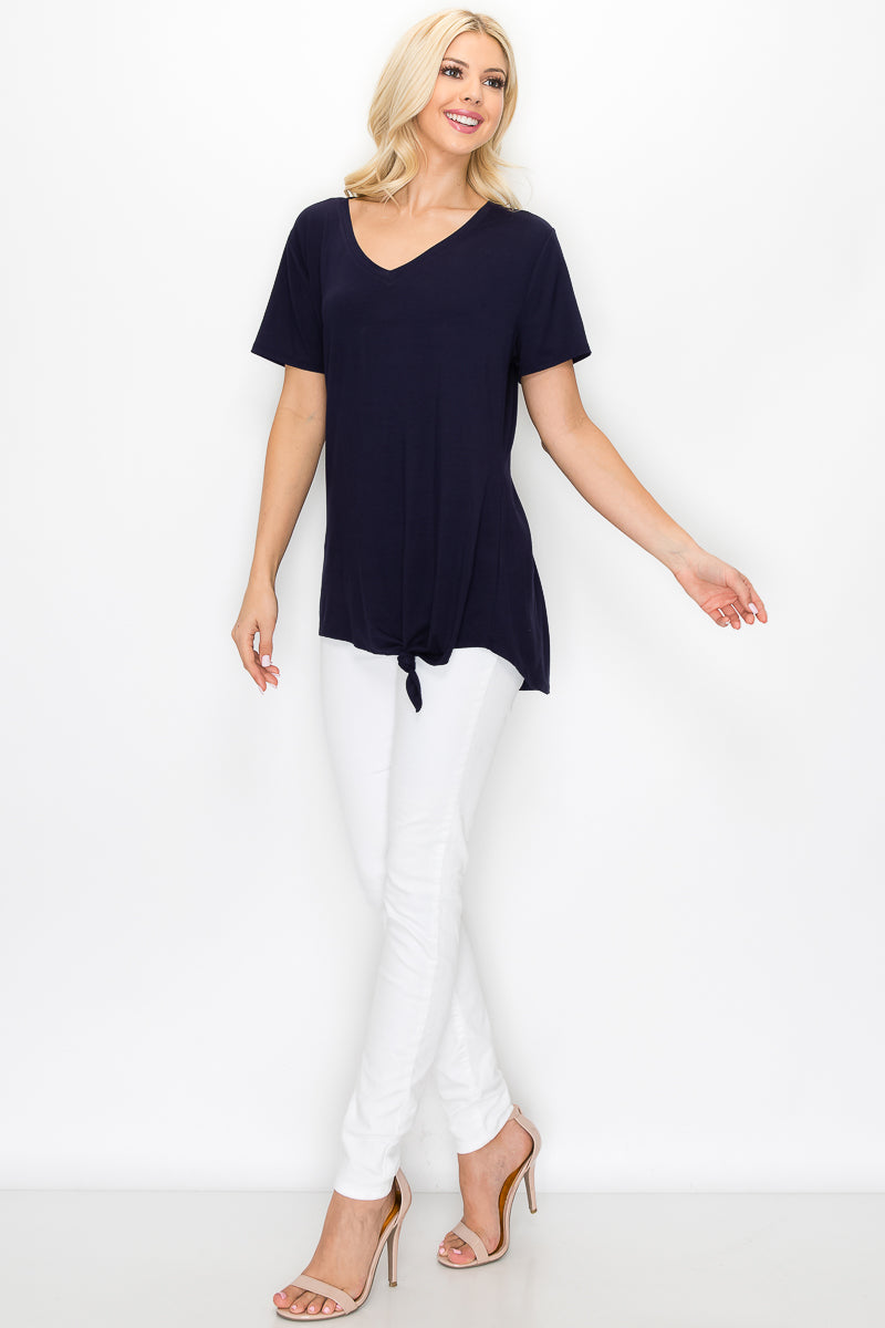 Kendall Modal Knit V Neck Top