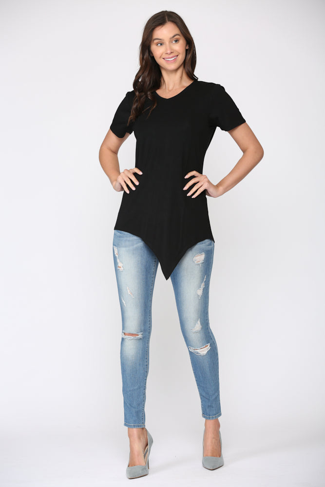 Kendall Modal Knit V Neck Top