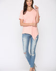 Kendall Modal Knit V Neck Top