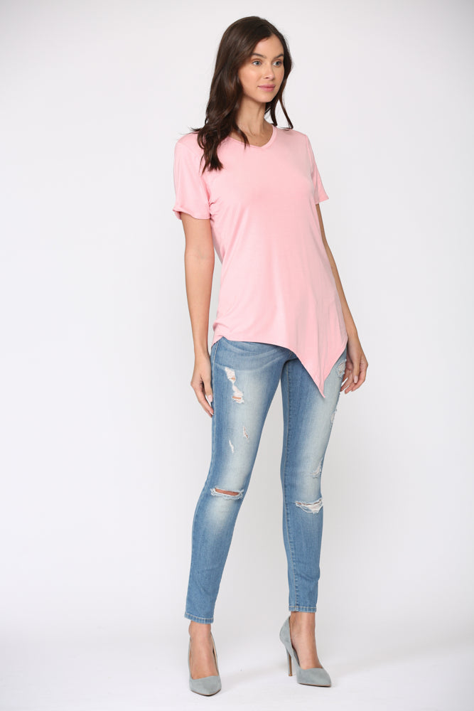 Kendall Modal Knit V Neck Top