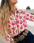 Wild Rose Button Up