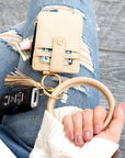 Key Ring ID Wallet Zip Bracelet