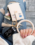 Key Ring ID Wallet Zip Bracelet