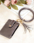 Key Ring ID Wallet Zip Bracelet