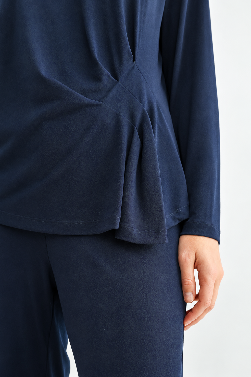 JOH Apparel Kary Side-Twist Long Sleeve Knit Top