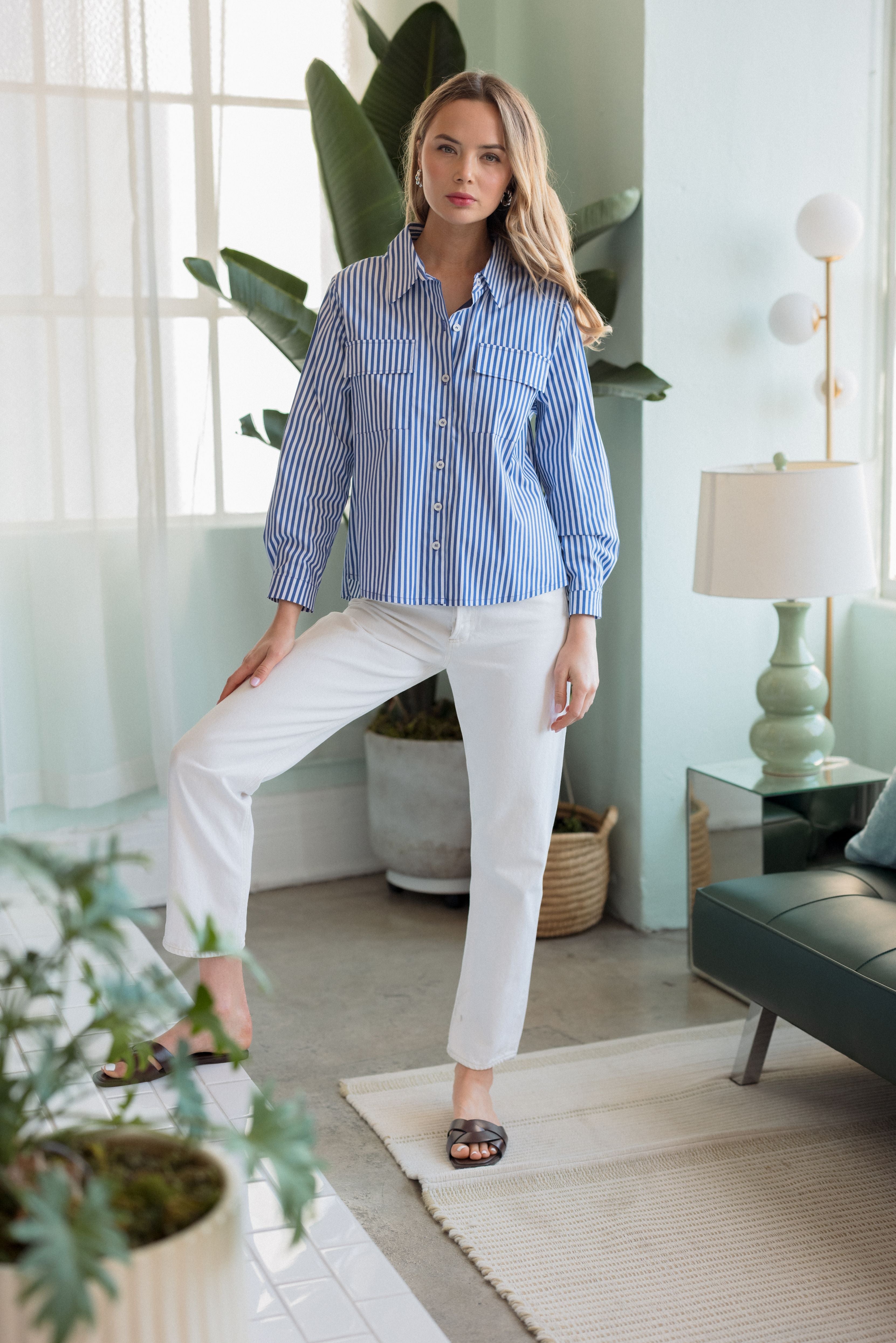 JOH | Jenn Shirt with Pleating Details