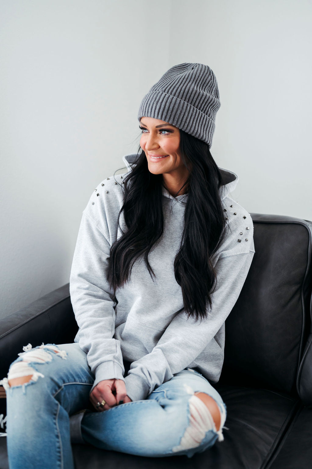 East Studded Hoodie by Lily &amp; Lottie