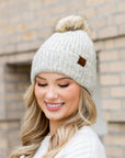 C.C® Cozy Marled Pom Beanie
