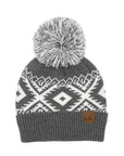 C.C® Aztec Knit Pom Beanie Hat