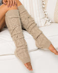 Long Cable-Knit Leg Warmer