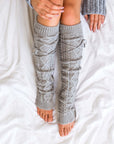Long Cable-Knit Leg Warmer