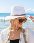 Boho Accent Panama Hat