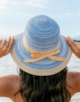 Multi-Stripe Bow Accent Sunhat