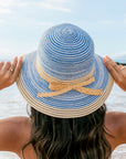 Multi-Stripe Bow Accent Sunhat