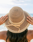Multi-Stripe Bow Accent Sunhat