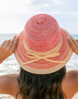 Multi-Stripe Bow Accent Sunhat