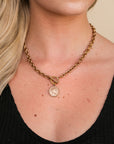 Coin Accent Chain Necklace