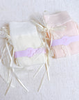 Lace And Satin Bow Back Socks Set Of 2