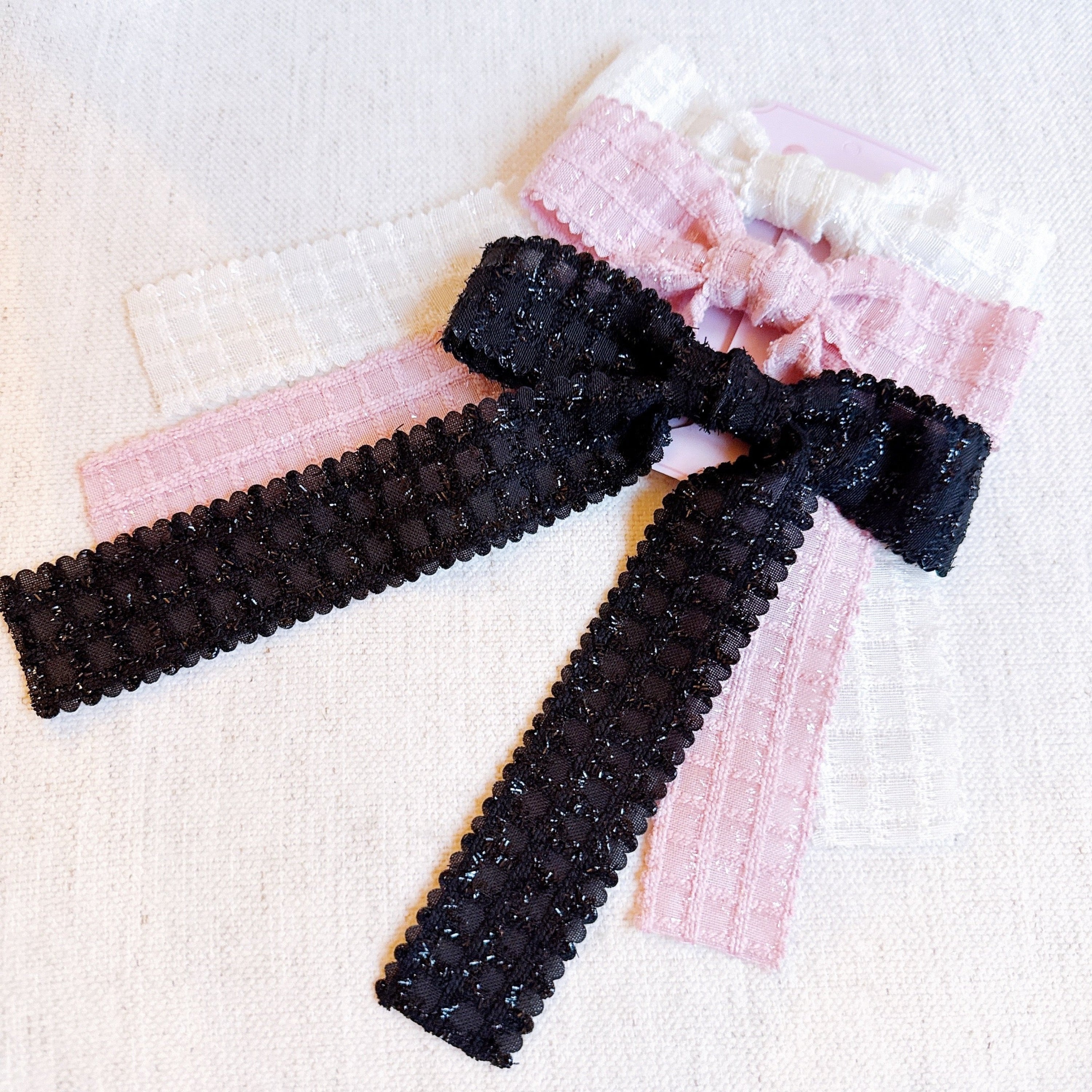 Lace Whisper Bow Clip Set Of 3