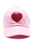 Light Pink Terry Heart Hat