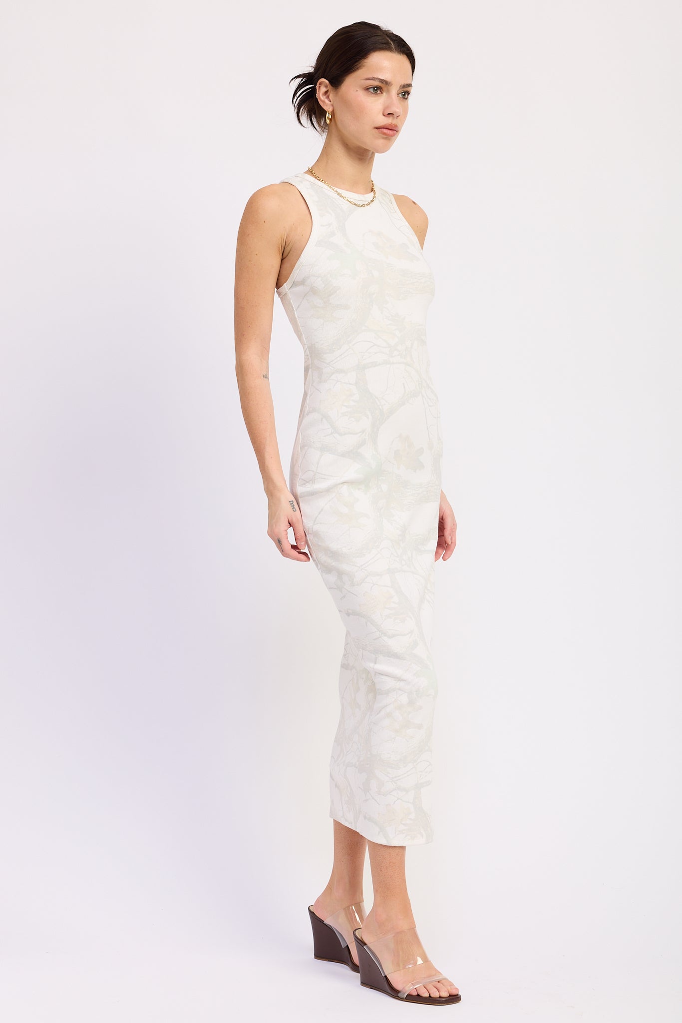 Emory Park | Eira Ribbed Midi Dress – Cream